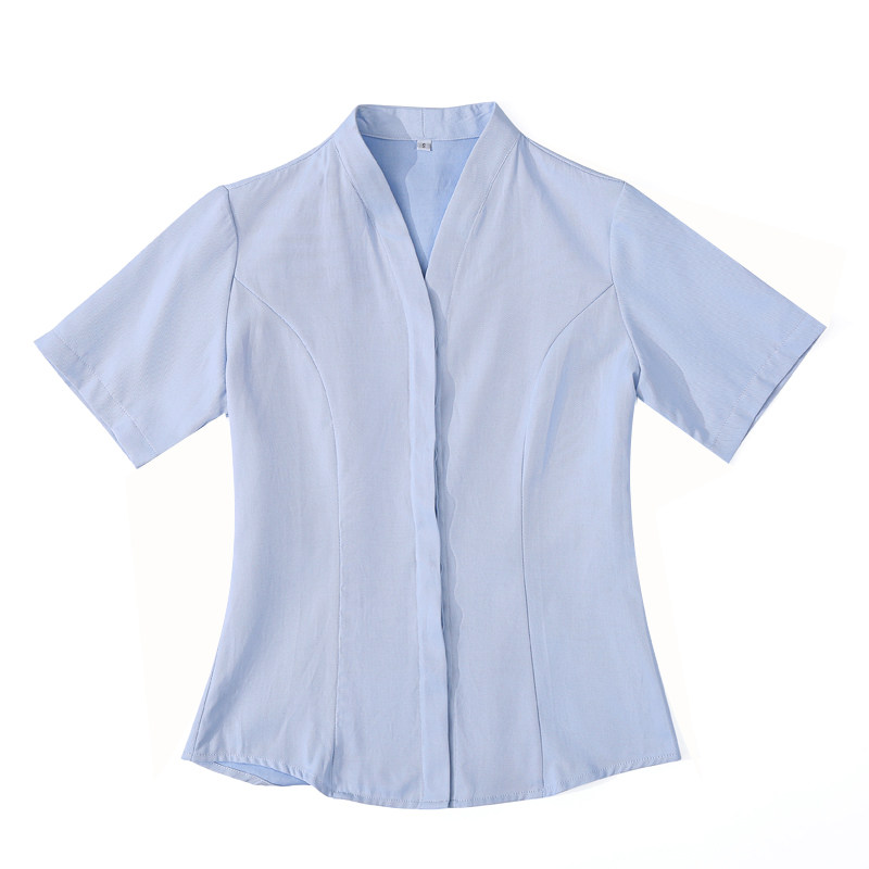 鸥爵中国移动工作服女短袖衬衫夏装 移动公司营业厅制服半袖衬衣