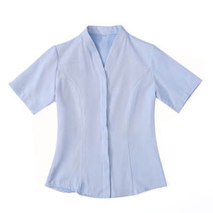 鸥爵中国移动工作服女短袖衬衫夏移动公司营业厅员工制服半袖衬衣