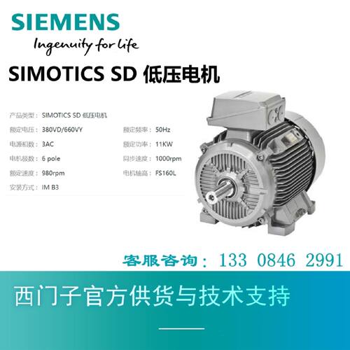 议价1LE0003-1DC43-3AB4西门子SIMOTICS SD 低压电机1LE00031DC43