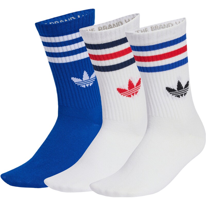adidas阿迪达斯三叶草男女3S CREW S 3P休闲袜子KD8252