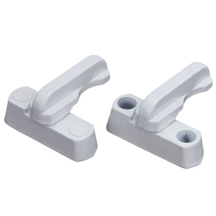 塑钢平开门窗T型锁窗户锁扣搭扣铝合金防盗锁门窗配件平开安全锁