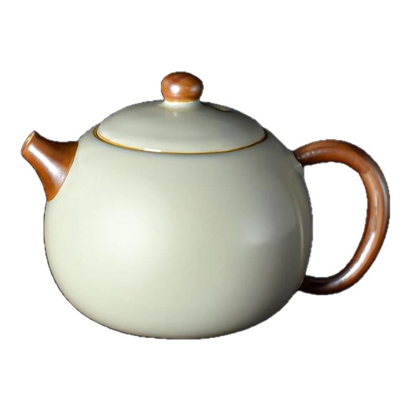 杰晟汝窑西施壶泡茶壶茶杯轻奢高茶壶