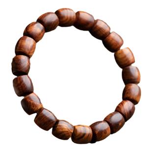 海南黄花梨高端老油梨直切桶珠10*10mm单圈手串收藏真品百搭文玩