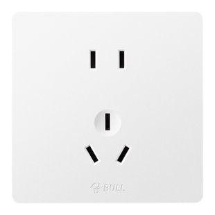 公牛开关插座面板官方旗舰店正品家用五孔墙壁上奶油风g12暮雪白