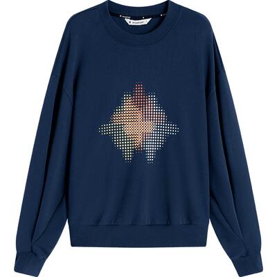 【播奥莱】播夏季休闲圆领星云印花罗纹下摆宽松卫衣