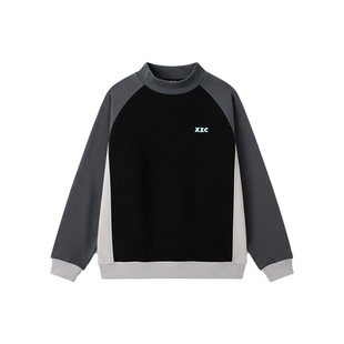 胖童男童加绒打底衫半高领保暖T恤中大童大码加肥加大胖童装上衣