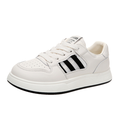 【甄选推荐】德训小白板鞋女厚底