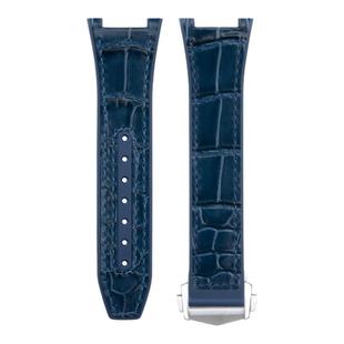 适用欧米茄星座131.23.41氟橡胶牛皮真皮手表带曼哈顿24MM天文台