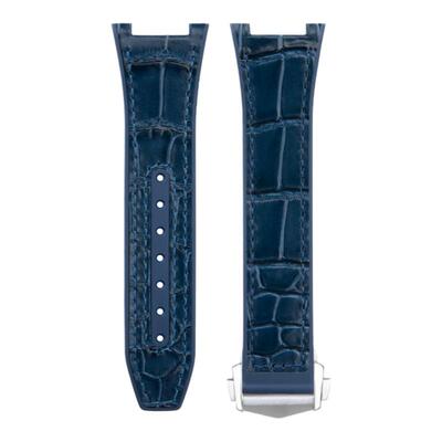 适用欧米茄星座131.23.41氟橡胶牛皮真皮手表带曼哈顿24MM天文台