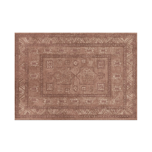 CCF 石榴的颜色 可机洗拆洗波斯风红色地毯双层客厅无胶卧室高级