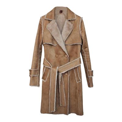 浪漫姐妹麂皮绒羊羔绒中长款外套