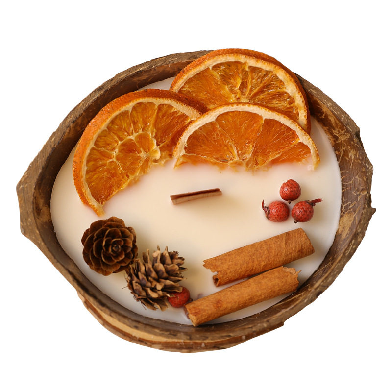 椰子碗肉桂香薰蜡烛生日礼物
