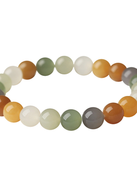 亲宝水晶老料精品多宝和田玉手链