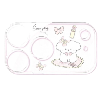 卡通可爱镜头膜适用iPhone17pro印花图案ins风苹果17promax手机钢化玻璃装饰贴膜镜头贴纸底座摄像头全包保护