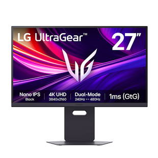 LG 27G850A 27英寸4K240Hz显示器切换1K480Hz电竞双模电脑屏幕
