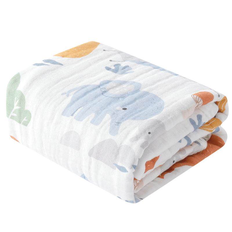 gb好孩子新生婴儿浴巾宝宝纯棉六层纱布浴巾加厚加大儿童洗澡裹巾