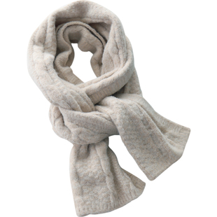 牛油果绿色短款小围巾女韩版纯色清新少女学生秋冬季保暖针织围脖