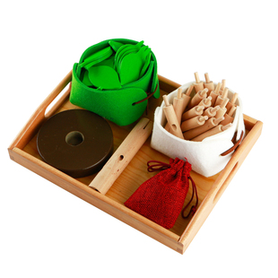 蒙氏早教益智玩具春树秋树插树叶练习 3-6岁儿童专注力训练教具