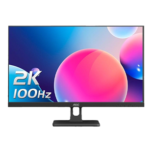 AOC27英寸2K高清Q27E3S2办公100HZ台式 电脑液晶显示器24 自营