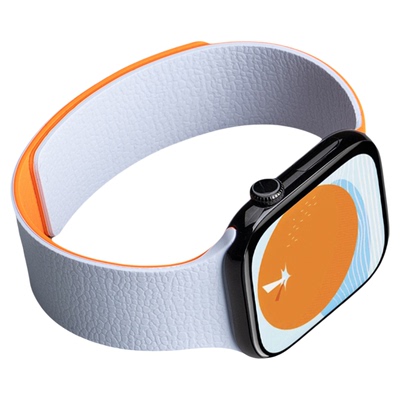 匠戴适用iwatch撞色磁吸硅胶表带