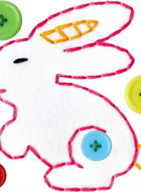 幼儿园小学生缝纽扣材料包包学会