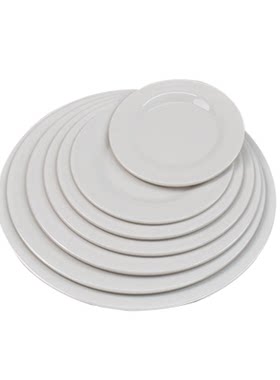 塑料盘子圆形平盘彩色密胺骨碟