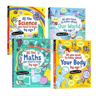 Usborne7岁之前你需要知道的科学数学知识 英文原版 All the Science Maths You Need to Know by Age 7 儿童早教读物学习技巧精装