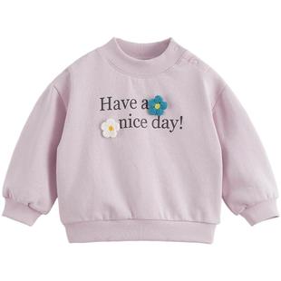 【商场同款】马克珍妮女童立体花朵卫衣 儿童宽松上衣秋装241336