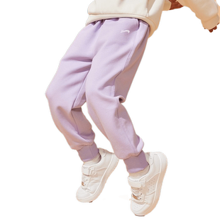 贵人鸟童装女童裤子2026新款秋冬款女孩卫裤加绒长裤儿童运动裤男