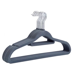 出口原装加厚45cm防滑植绒衣架20只无痕大衣家用衣柜服装店衣架