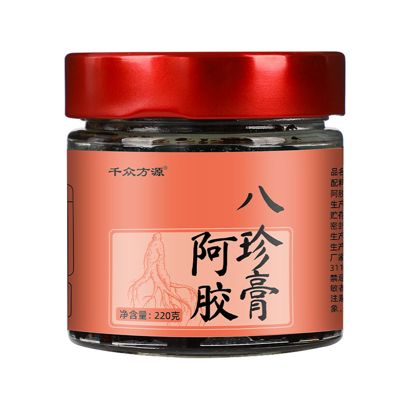 古法蒸制阿胶八珍膏无糖0添加补气养血即食养生膏药食同源食材