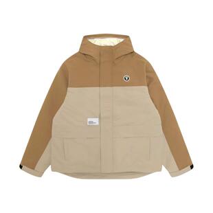 Aape旗舰店男装秋冬可拆卸迷彩内胆厚连帽羽绒服两件套7731XXP