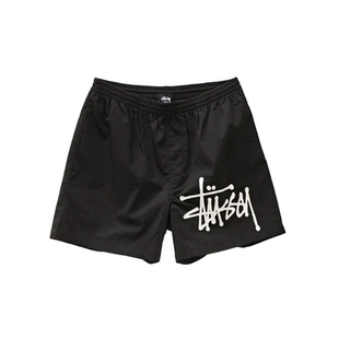 多色STUSSY BIG BASIC WATER SHORT大LOGO沙滩短裤美式休闲运动潮