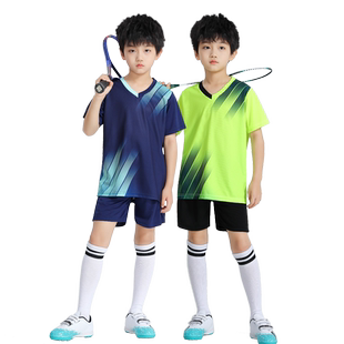 儿童羽毛球训练服男孩女童网球服乒乓球运动服长袖跳绳衣服套装夏