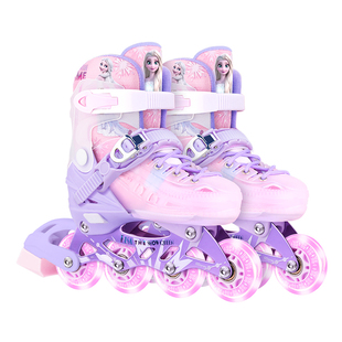 美乐蒂轮滑鞋儿童全套装初学者溜冰鞋女童旱冰滑冰鞋专业滑轮女孩
