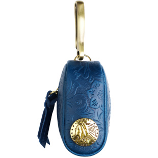 手工牛皮汽车钥匙包真皮拉链多功能腰挂机车锁匙扣男女通用零钱包