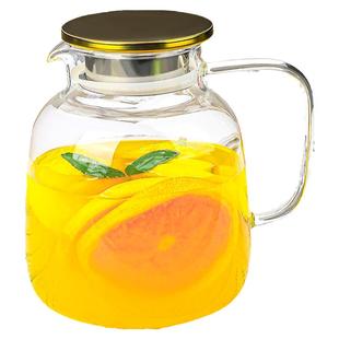 冷水壶耐高温玻璃凉水壶家用耐热凉茶壶夏季凉水杯大容量柠檬水壶