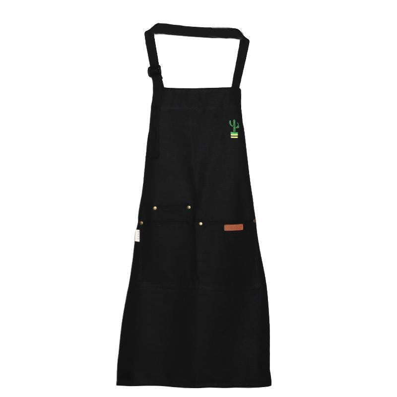 新款纯棉围裙餐饮专用厨房做饭家用烘焙咖啡店服务员画画工作服女