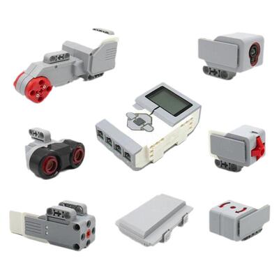 国产兼容EV3编程机器人套装配件马达传感器45544+45560小颗粒积木