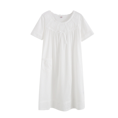 纯棉甜美风短袖可外穿女士睡衣