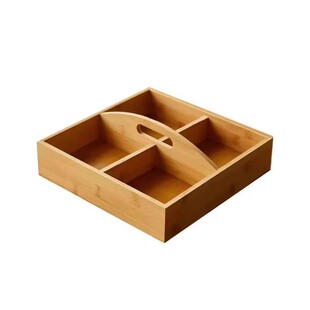 果盘高端精致高颜值四宫格干果盘零食摆放盘子新年围炉煮茶点心盘