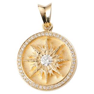 生辰石吊坠18K黄金玫瑰彩金铂金轻奢创意生日礼物4月钻石女项链