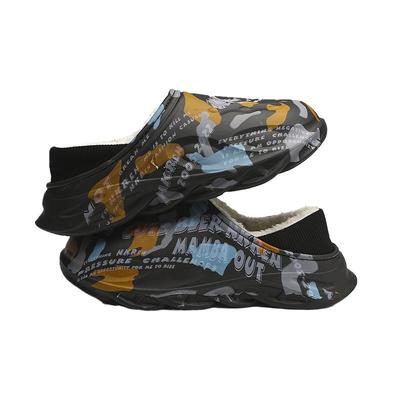 棉拖鞋男款冬季防寒加绒保暖包跟棉拖青少年防滑外穿休闲大码棉鞋