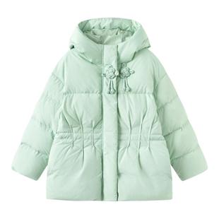 巴拉巴拉童装儿童羽绒服女童冬装新中式连帽国风外套舒适户外潮流