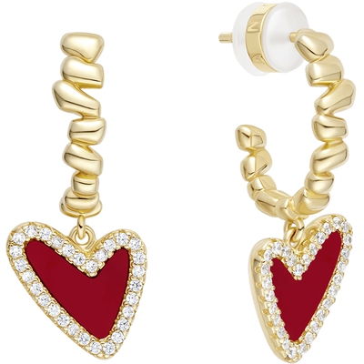 HEFANG何方鎏光爱心耳环