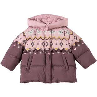 Amila女童羽绒服2025新款冬季儿童白鸭绒外套保暖女孩宝宝羽绒衣