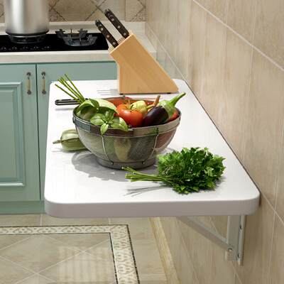 壁挂折叠桌连壁桌餐桌家用挂墙桌可折叠厨房操作台隐形墙上吃饭桌