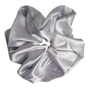 慵懒风白色超大大肠发圈头花女2025新款韩系丸子头高级感发绳发饰