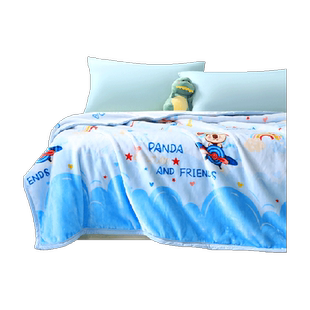 富安娜毛毯加厚保暖学生沙发毯子毛毯双人床法兰绒毯床单绒毯盖毯