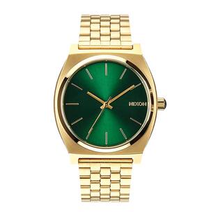 专柜正品Nixon尼克松男女手表 时尚方形金绿简约石英表小金表A045